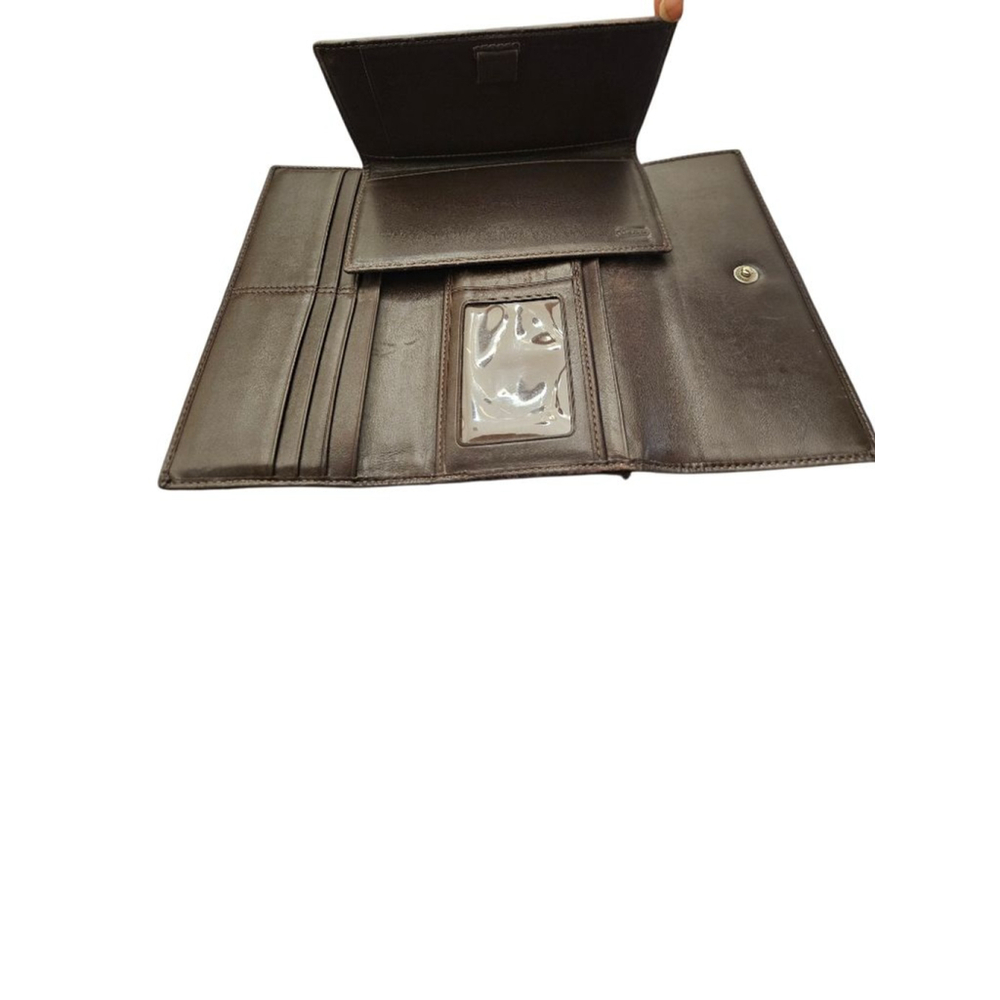 Coach Brown Signature Canvas Wallet One Size - Picture 11 of 14